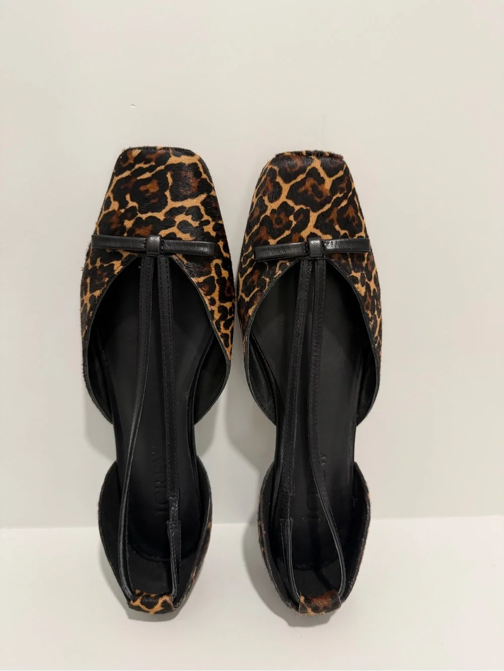 NEW J.Crew Quinn Cutout Ballet Flats in Leopard print Calf hair size 8 CP062